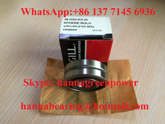 SB 22204 W33 SS डबल सील के साथ गोलाकार रोलर असर 20x47x18 मिमी