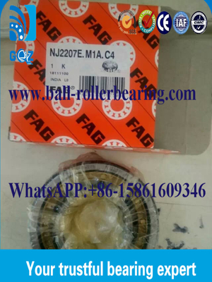 FAG NJ2207E.M1A.C4 सिलेंडर रोलर असर उच्च गति स्टील