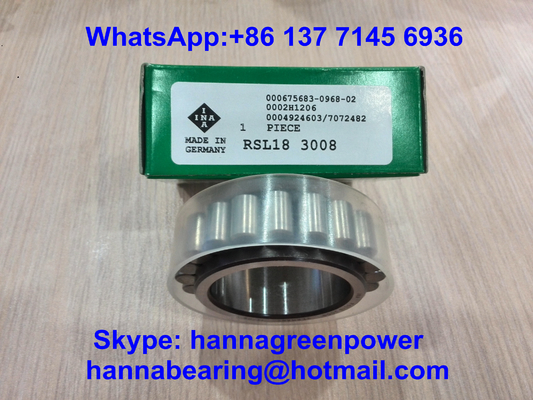 RSL183008 एकल पंक्ति पूर्ण पूरक बेलनाकार रोलर असर 40x61.74x21 मिमी