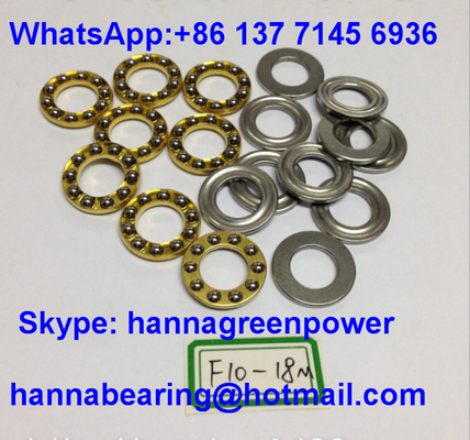 F10-18M पीतल पिंजरे लघु धक्का गेंद असर ग्रूव 10x18x5.5 मिमी के साथ