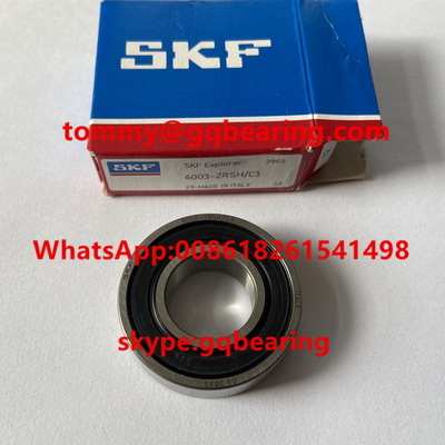 C3 क्लियरेंस SKF 6003-2RSH/C3 डीप ग्रूव बॉल लेयरिंग 10x35x17 मिमी