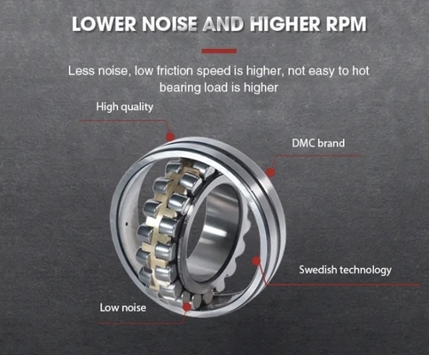 SKF 22207CA / W33 मशीनरी उत्पादन के लिए स्टील / पीतल केज के साथ गोलाकार रोलर असर