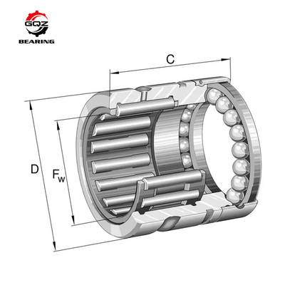 सुई रोलर अक्षीय गेंद असर NX10-Z NX10-Z-XL INA संयुक्त सुई रोलर असर 10*19*18