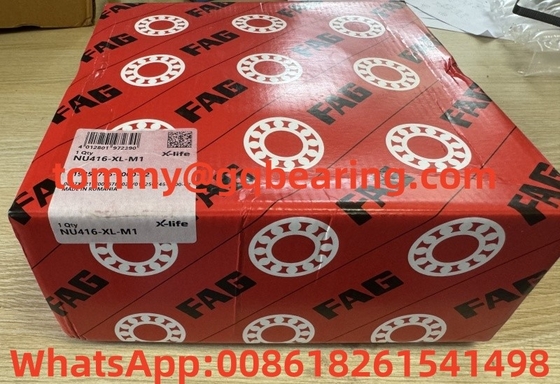 FAG NU416 NU416-XL-M1 पीतल पिंजरे बेलनाकार रोलर बीयरिंग 80 मिमी बोर 200 मिमी बाहरी व्यास