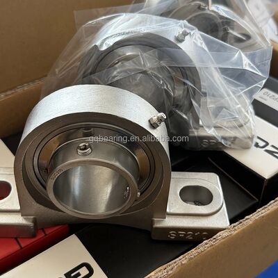 गीले उत्पादन लाइन मशीनरी पार्ट्स के लिए GQZ प्रीमियम SUCP 322 फूड ग्रेड वॉटरप्रूफ स्टेनलेस स्टील पिलो ब्लॉक बेयरिंग