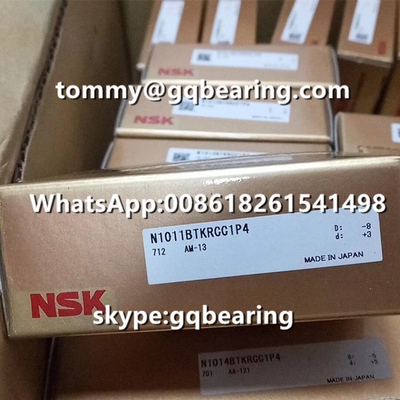 CC1 क्लियरेंस NSK N1011BTKRCC1P4 एकल पंक्ति उच्च परिशुद्धता बेलनाकार रोलर असर