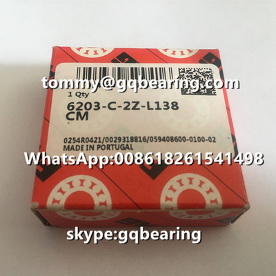 पुर्तगाल मूल FAG 6203-C-2Z-L138 CM गहरी ग्रूव गेंद असर 6203-C-2Z असर