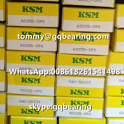 जापान उत्पत्ति KSM 62205-2RS रबर सील गहरी ग्रूव गेंद असर 25 x 52 x 18 मिमी