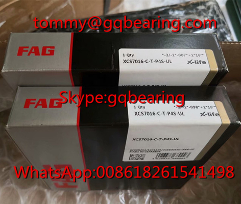 सिरेमिक सामग्री गेंदों FAG XCS7016-C-T-P4S-UL उच्च गति रबर सील कोण संपर्क गेंद असर