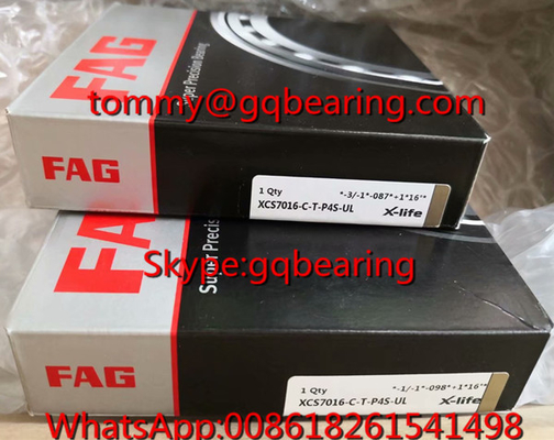 सिरेमिक सामग्री गेंदों FAG XCS7016-C-T-P4S-UL उच्च गति रबर सील कोण संपर्क गेंद असर