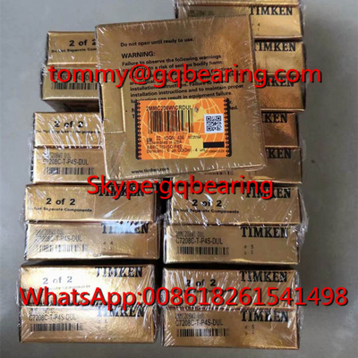 TIMKEN B7208C-T-P4S-DUL सुपर परिशुद्धता कोणीय संपर्क गेंद असर 40x80x18 मिमी संपर्क कोण 15 डिग्री