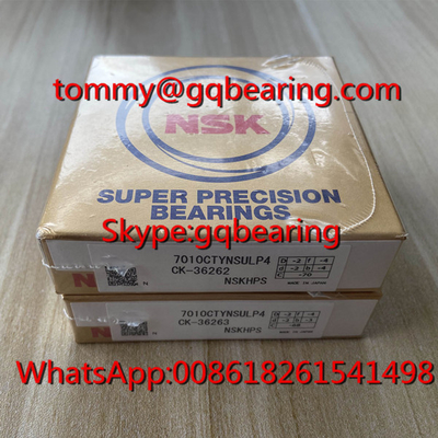 NSK 7010CTYNSULP4 सुपर परिशुद्धता कोणीय संपर्क गेंद असर 7010 धुरी गेंद असर