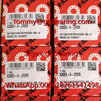 Gcr15 स्टील सामग्री FAG 63005-ए-2RSR गहरी ग्रूव बॉल लेयरिंग 25x47x16 मिमी
