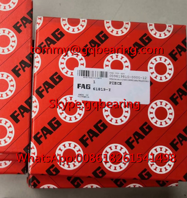खुला प्रकार FAG 61819-Y पतली दीवार गहरी शिकंजा गेंद असर 95x120x13 मिमी